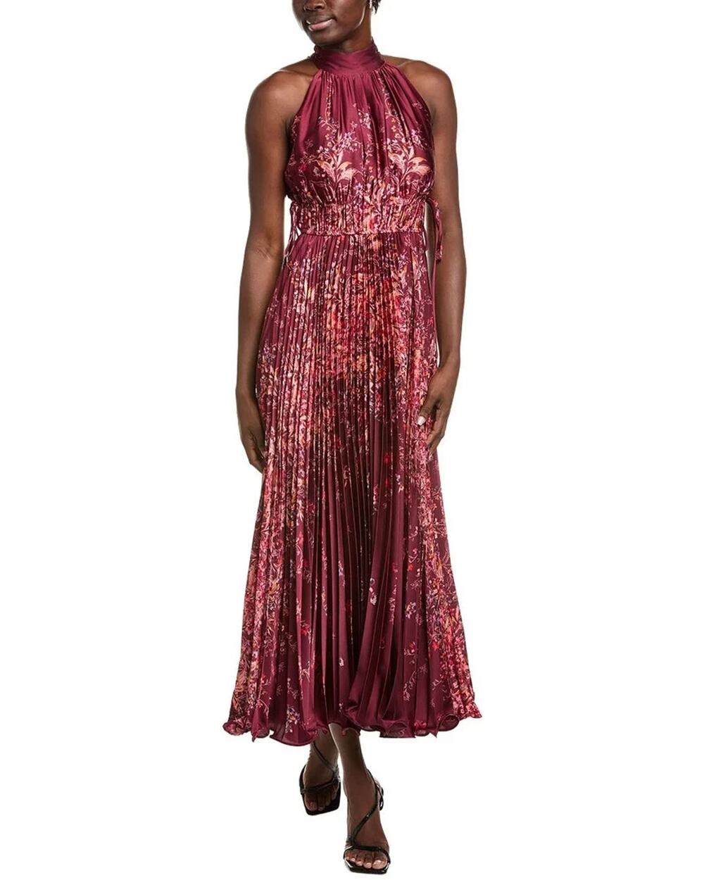 Taylor Women's Halter Maxi Dress Burgundy Size 14 4092